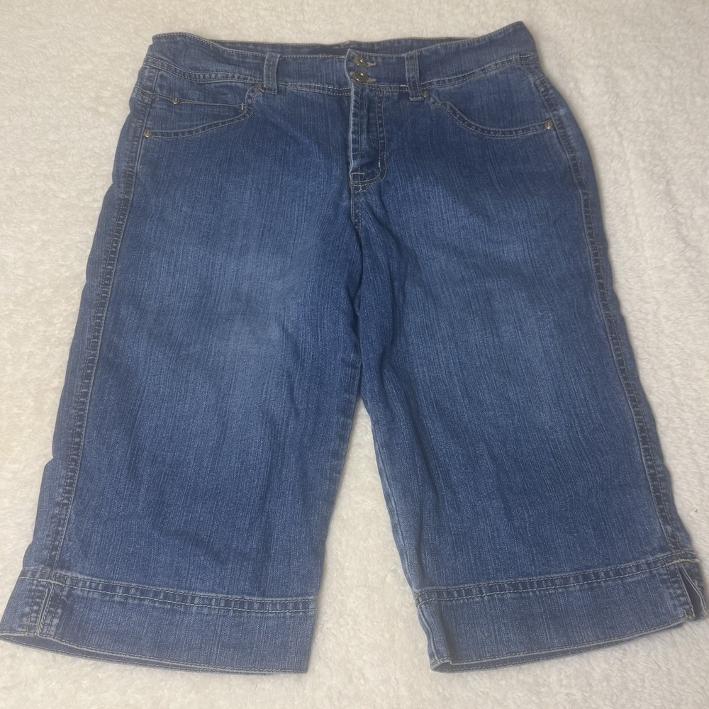 Bandolino Blu Women's Size 8 Denim Bermuda Shorts Blue Jean Stretch